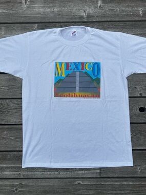 Jerzees White Mexico Teotihuacan Graphic Tee